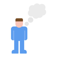 Thoughtful icon vector image. Can be used for Thought Leadership.