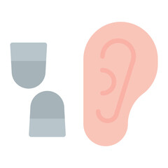 Earplugs icon vector image. Can be used for Physical Wellbeing.