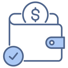 Wallet Blue Icon