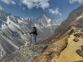 Alpinista en el Everest Base Camp Trek