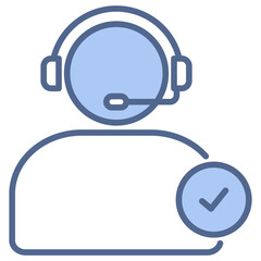 Customer Care Blue Icon