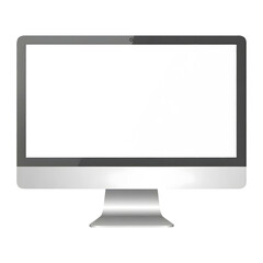 Modern Desktop Computer with Blank Screen