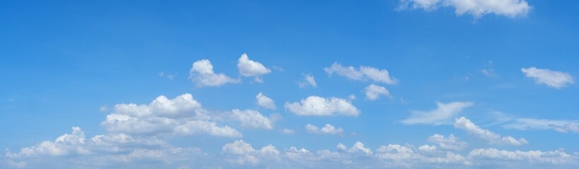 clouds white soft in the vast blue sky