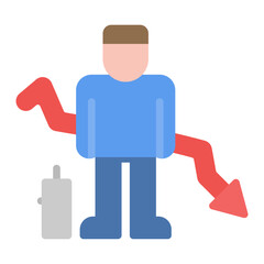 Failure icon vector image. Can be used for Business Disruption.