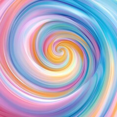 Obraz premium Abstract Swirl of Blended Pastel Rainbow Colors