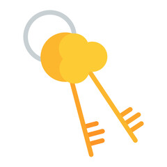 Keys icon vector image. Can be used for World Refugee Day.
