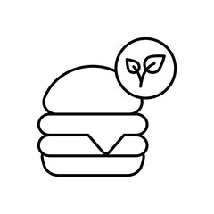 Veggie Burger vector icons stock illustration