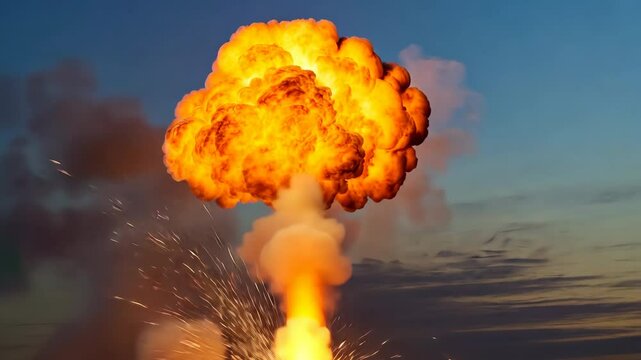 Realistic explosion and blasts with Luma channel. Visual Effects Element