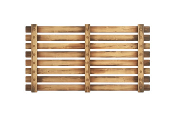 Weathered Wooden Fence Section Isolated on Transparent Background. Wooden Fence PNG.