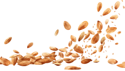  almonds floating png, wooden bowl with almonds, nut food png, dry fruit png, healthy snack png, almond splash png, isolated food image, edible item png, food stock png, transparent background