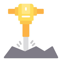 Demolition Hammer icon vector image. Can be used for Construction Vehicles.