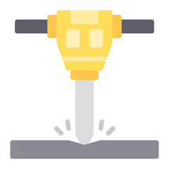 Jackhammer icon vector image. Can be used for Construction Vehicles.