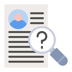 Background Check icon vector image. Can be used for Hiring Process.
