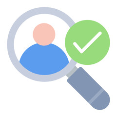 Candidate icon vector image. Can be used for Hiring Process.