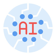 AI Revolution icon vector image. Can be used for Digital Disruption.