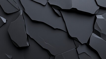 Stylized solid background texture featuring a sci-fi rocky metallic surface in deep matte black with subtle micro-roughness