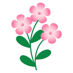 Charming Pink Flower Illustration Isolated on Transparent Background. Cute Pink Flower bouquet PNG.