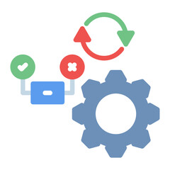 Test Cycle icon vector image. Can be used for Software Testing.