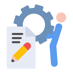 Test Effort icon vector image. Can be used for Software Testing.