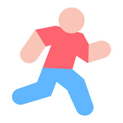 Athlete in Action icon vector image. Can be used for Track and Field.