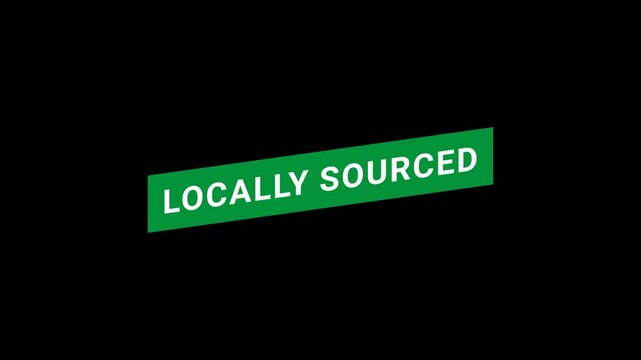 Locally sourced Green Banner Animation