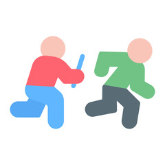 Relay Race icon vector image. Can be used for Track and Field.