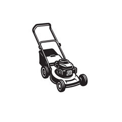 lawn mower isolated on white background