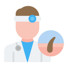 Dermatologist icon vector image. Can be used for Skin Burns.