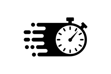 Stopwatch timer speed icon fast delivery concept