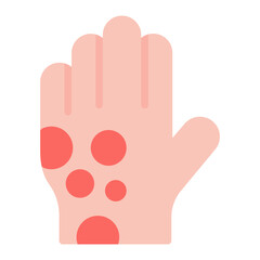 Rash icon vector image. Can be used for Skin Burns.