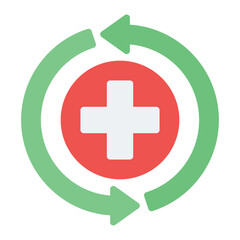 Recovery icon vector image. Can be used for Skin Burns.