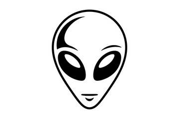 Alien head vector graphic simple extraterrestrial