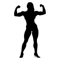 female bodybuilder silhouette image