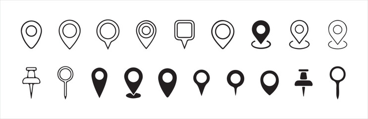 Location icon.  Modern map markers . Pin icon vector . Location icon. vector illustration Eps 10.