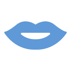 Blue Lips icon vector image. Can be used for Allergy Symptoms.