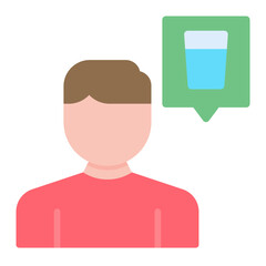 Excessive Thirst icon vector image. Can be used for Allergy Symptoms.