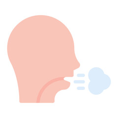 Shortness of Breath icon vector image. Can be used for Allergy Symptoms.