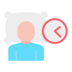 Sleep Disturbance icon vector image. Can be used for Allergy Symptoms.