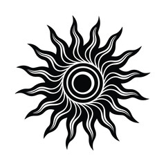 Draw a Sun Using Straight and Curly Lines
