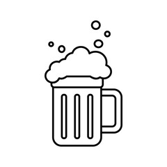 beer icon, simple flat style, illustration, logo sign symbol pictogram template, for ui or ux isolated on white for mobile app, editable