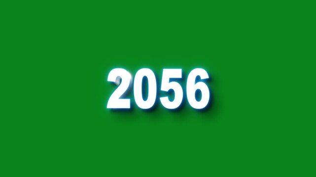 2056 text green background. light up down animation .