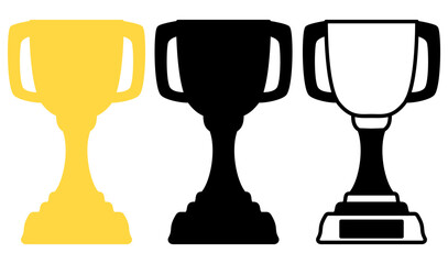 trophy icon, simple flat style, illustration, logo sign symbol pictogram template, for ui or ux isolated on white for mobile app, editable