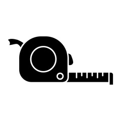 length measuring icon, flat style pictogram icon for ui or ux mobile app, vector illustration logo symbol design, isolated on white