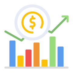ROI icon vector image. Can be used for Market Research.