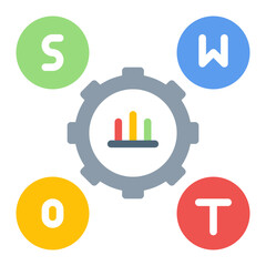 SWOT Analysis icon vector image. Can be used for Market Research.