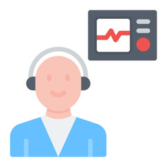 Audiogram icon vector image. Can be used for Medical Tests.
