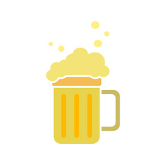 beer icon, simple flat style, illustration, logo sign symbol pictogram template, for ui or ux isolated on white for mobile app, editable