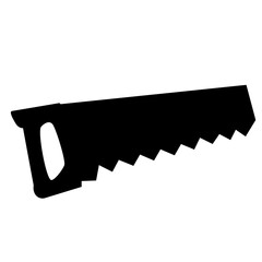 hand saw icon, flat style pictogram icon for ui or ux mobile app, vector illustration logo symbol design, isolated on white