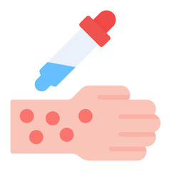 Skin Prick Test icon vector image. Can be used for Medical Tests.