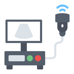Ultrasound icon vector image. Can be used for Medical Tests.